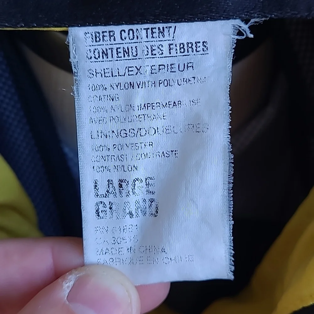 THE NORTH‎ FACE Yellow Black Nylon Mens Sz Large Jacket Coat 90s VTG TNF